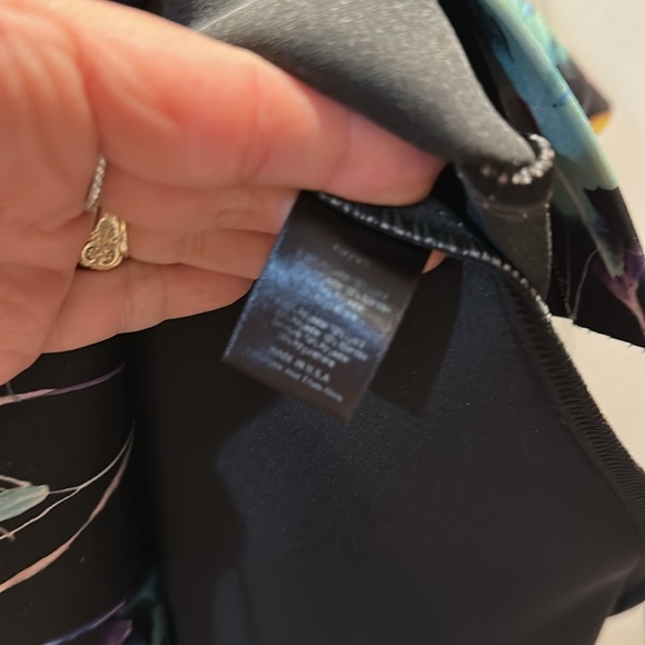 Clover Canyon Zip Front Neoprene Scuba Dress S Rainbow Floral - Picture 6 of 6